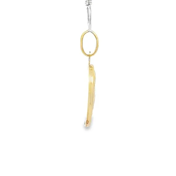18K Yellow Gold Virgin Mary and Child Medal Image 2 Arezzo Jewelers Elmwood Park, IL