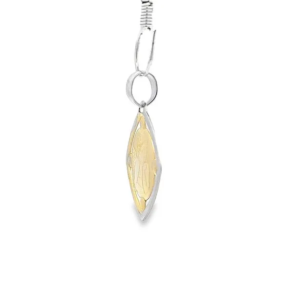 18K Two Tone Guardian Angel Medal Image 2 Arezzo Jewelers Elmwood Park, IL