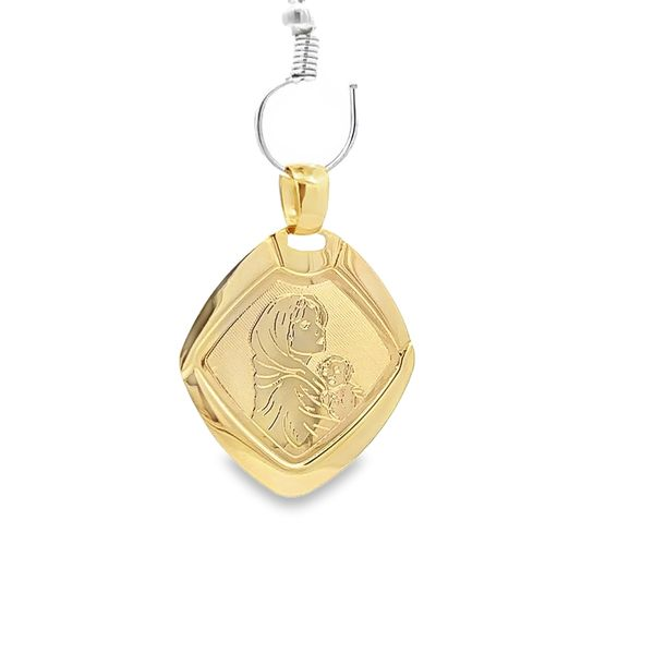 18k Yellow Gold Madonna And Child Medal Arezzo Jewelers Elmwood Park, IL