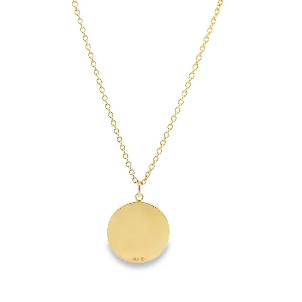 18 Karat Yellow Gold St. Christopher Medal with Chain Image 5 Arezzo Jewelers Elmwood, IL