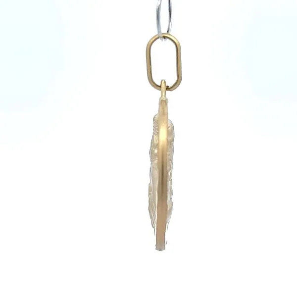 14K Yellow Gold Double Sided Religious Medal Image 4 Arezzo Jewelers Elmwood Park, IL