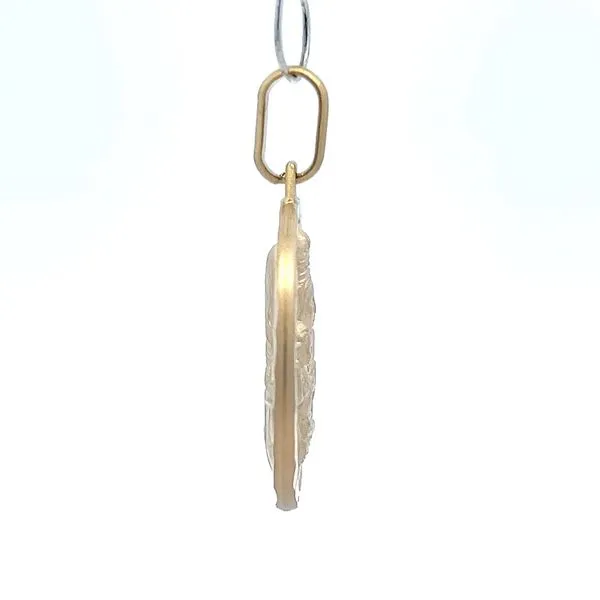 14K Yellow Gold Double Sided Religious Medal Image 5 Arezzo Jewelers Elmwood Park, IL