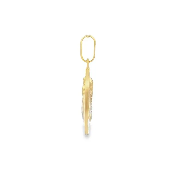 14K Yellow Gold Double Sided Religious Medal Image 4 Arezzo Jewelers Elmwood Park, IL