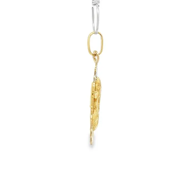 14K Yellow Gold Double Sided Religious Medal Image 4 Arezzo Jewelers Elmwood Park, IL