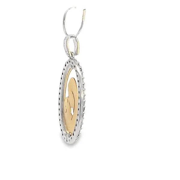 18K Yellow Gold Virgin Mary and Child Medal Image 2 Arezzo Jewelers Elmwood Park, IL