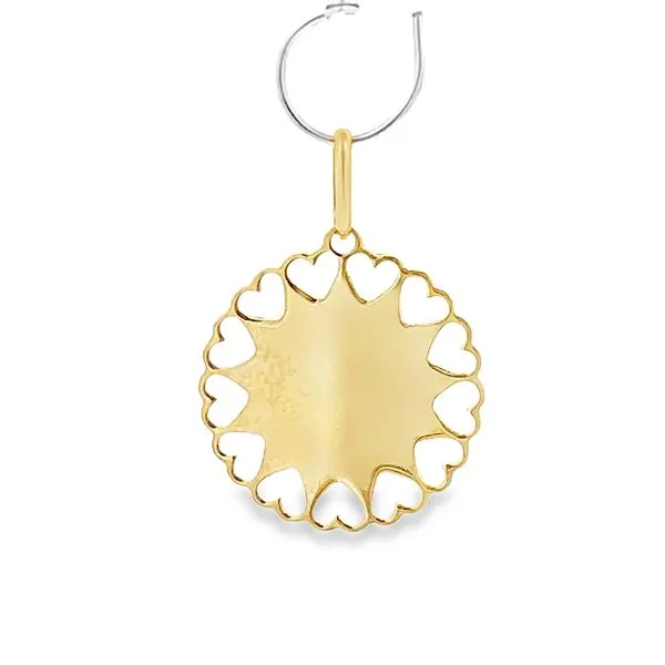 14K Yellow Gold Virgin Mary Medal Image 2 Arezzo Jewelers Elmwood Park, IL
