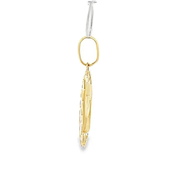 14K Yellow Gold Virgin Mary Medal Image 3 Arezzo Jewelers Elmwood Park, IL