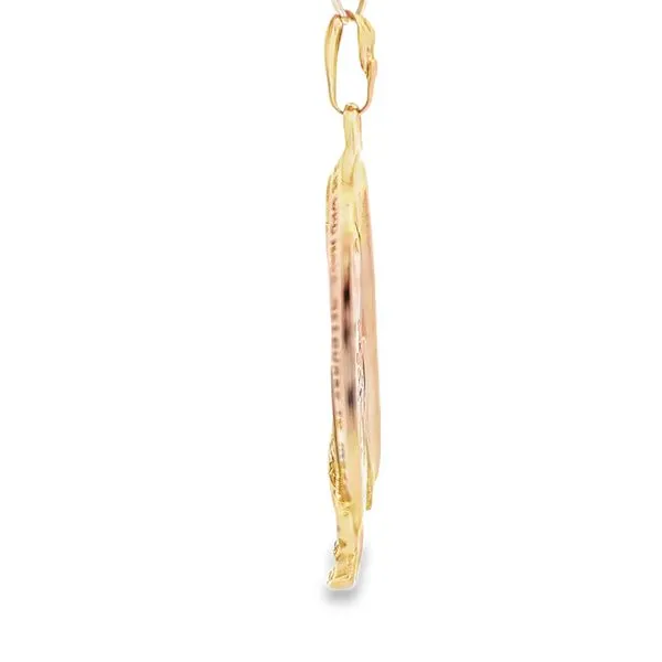 14 Karat Yellow Gold Miraculous Virgin Mary Medal Image 2 Arezzo Jewelers Elmwood, IL