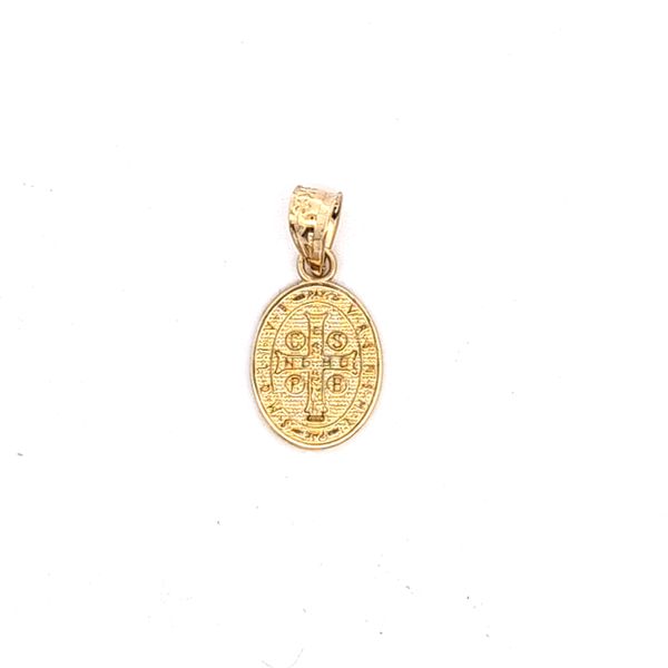 14 Karat Two Tone Gold Miraculous Virgin Mary Medal Image 2 Arezzo Jewelers Elmwood Park, IL