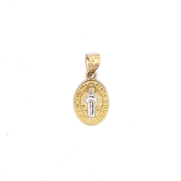 14 Karat Two Tone Gold Miraculous Virgin Mary Medal Arezzo Jewelers Elmwood Park, IL