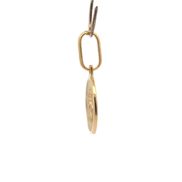 14K Yellow Gold Small Guardian Angel Medal Image 2 Arezzo Jewelers Elmwood Park, IL