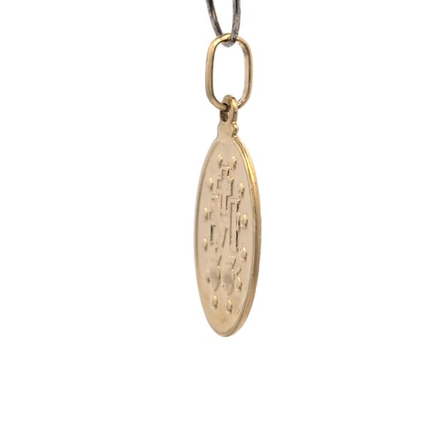 Small Oval Miraculous Medal Pendant in Yellow Gold Image 4 Arezzo Jewelers Elmwood Park, IL