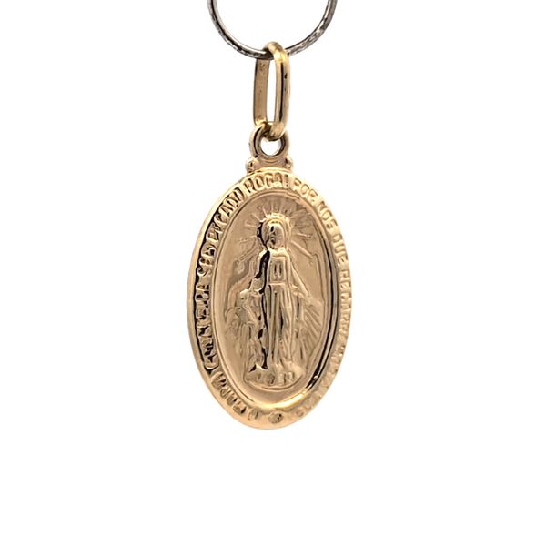 Small Oval Miraculous Medal Pendant in Yellow Gold Arezzo Jewelers Elmwood Park, IL
