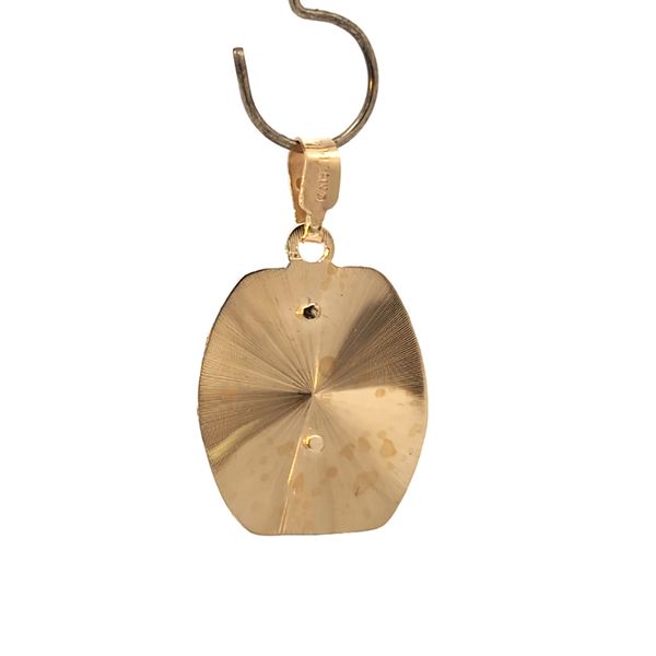14K Two Tone Gold Baptism Medal Image 4 Arezzo Jewelers Elmwood Park, IL