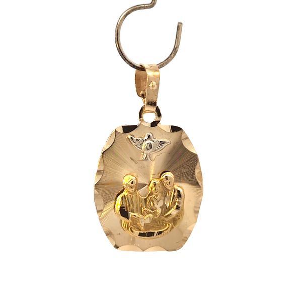 14K Two Tone Gold Baptism Medal Arezzo Jewelers Elmwood Park, IL