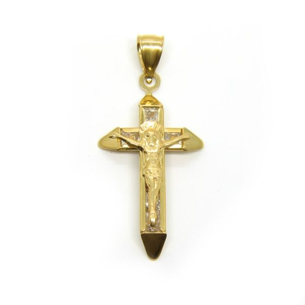 14k Yellow Gold Crucifix Cross Arezzo Jewelers Elmwood Park, IL