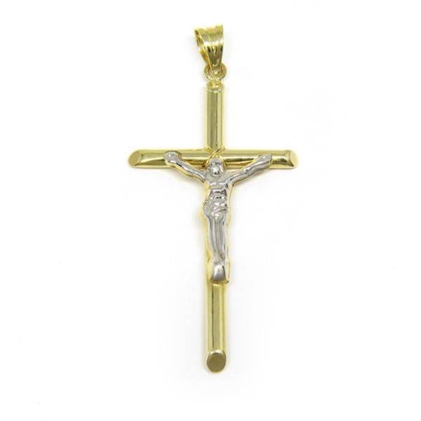 14k Two Tone Gold Crucifix Cross Arezzo Jewelers Elmwood Park, IL