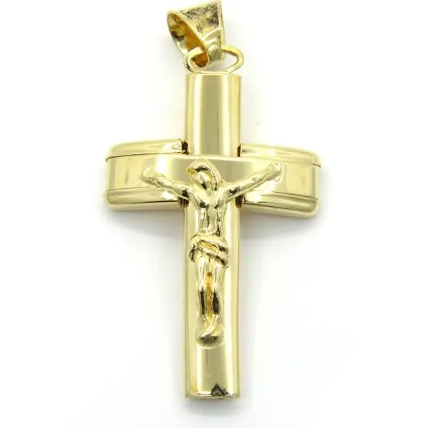 18k Yellow Gold Crucifix Arezzo Jewelers Elmwood Park, IL