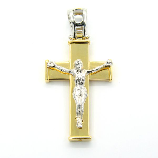 18k Two Tone Gold Crucifix Arezzo Jewelers Elmwood Park, IL