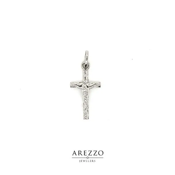 14k White Gold Crucifix Cross Arezzo Jewelers Elmwood Park, IL