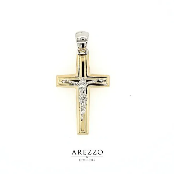 18k Two Tone Crucifix Arezzo Jewelers Elmwood Park, IL