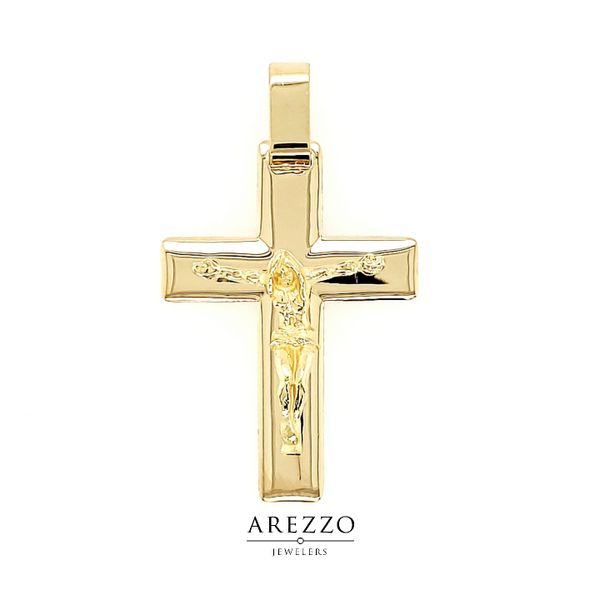 18k Yellow Gold Large Crucifix Arezzo Jewelers Elmwood Park, IL