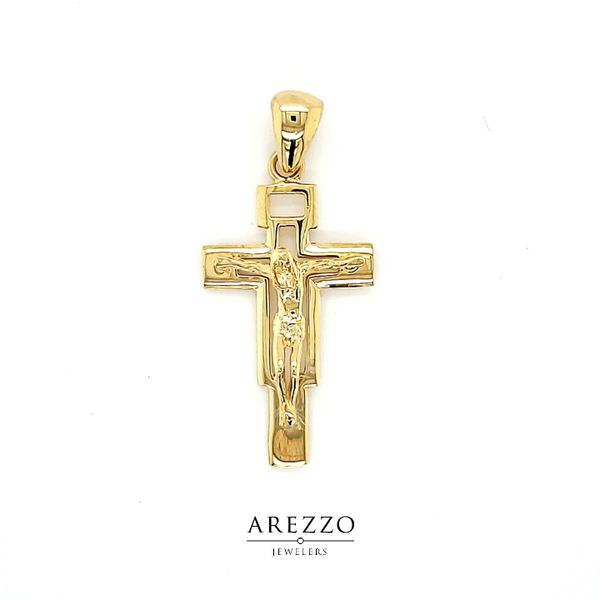 14k Yellow Gold Crucifix Arezzo Jewelers Elmwood Park, IL