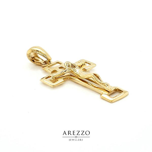 14k Yellow Gold Crucifix Image 2 Arezzo Jewelers Elmwood Park, IL