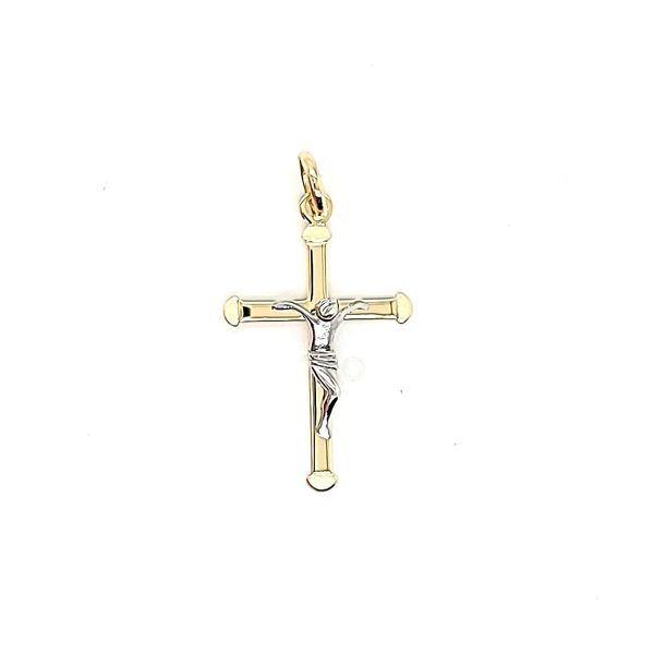 18k Two Tone Gold Crucifix Arezzo Jewelers Elmwood Park, IL