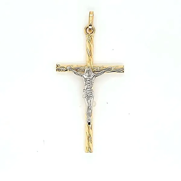 18K Two Tone Gold Crucifix Arezzo Jewelers Elmwood Park, IL