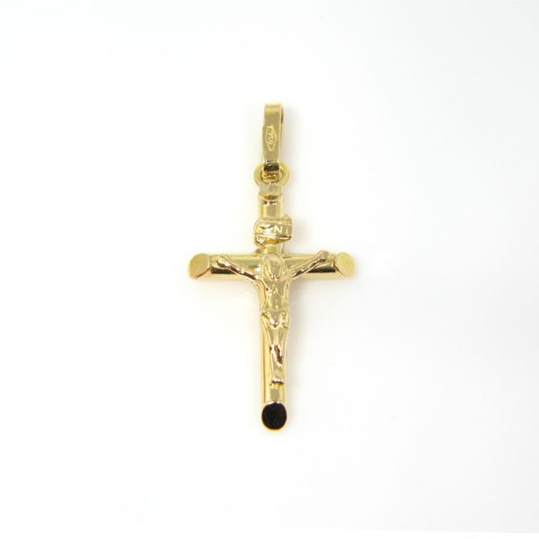 18k Yellow Gold Crucifix Cross Arezzo Jewelers Elmwood Park, IL