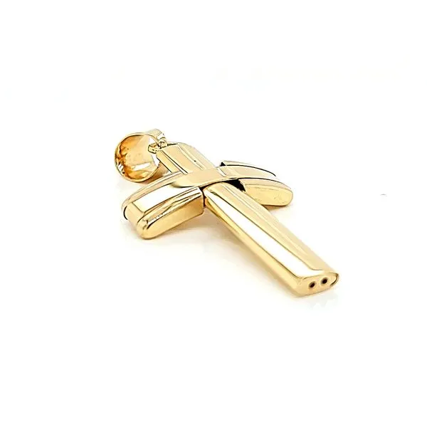 18k Yellow Gold Cross Image 2 Arezzo Jewelers Elmwood Park, IL