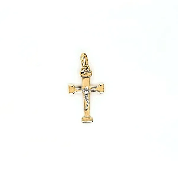 18k Yellow Gold Crucifix Cross Arezzo Jewelers Elmwood Park, IL