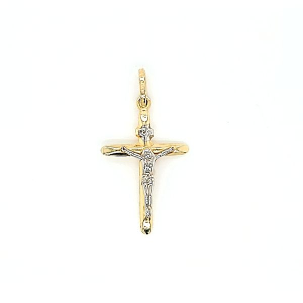 14 Karat Two Tone Gold Crucifix - INRI Arezzo Jewelers Elmwood Park, IL