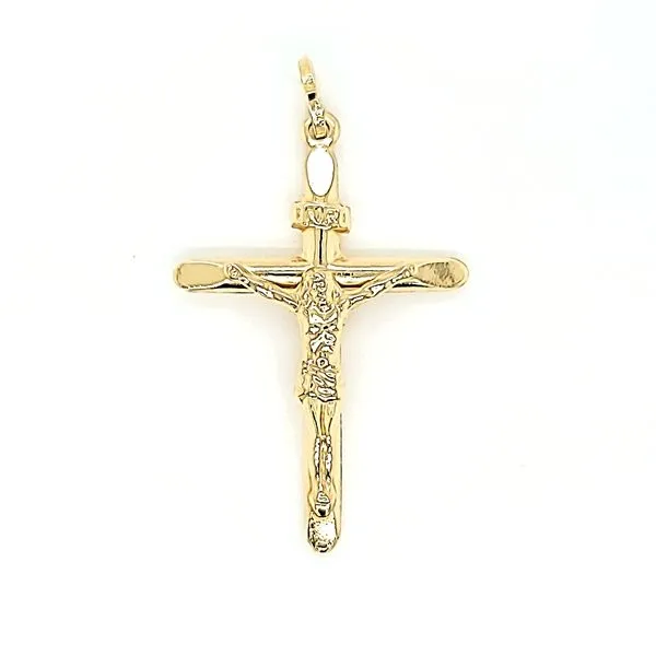 14k Yellow Gold Crucifix - INRI Image 4 Arezzo Jewelers Elmwood Park, IL