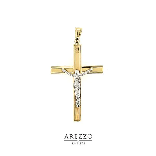 18k Two Tone Gold Crucifix Arezzo Jewelers Elmwood Park, IL