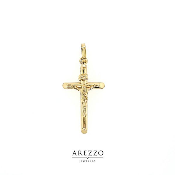 18k Yellow Gold Crucifix - INRI Arezzo Jewelers Elmwood Park, IL
