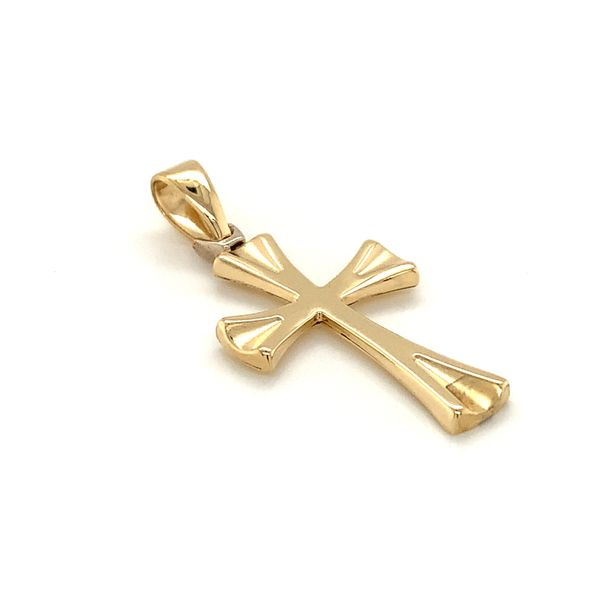 18k Yellow Gold Cross Image 3 Arezzo Jewelers Elmwood Park, IL