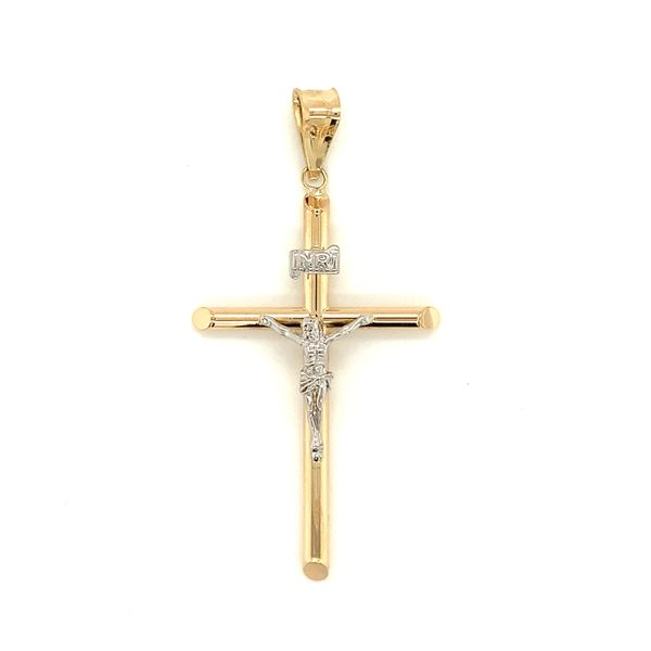 14k Two Tone Gold Crucifix Cross Arezzo Jewelers Elmwood Park, IL