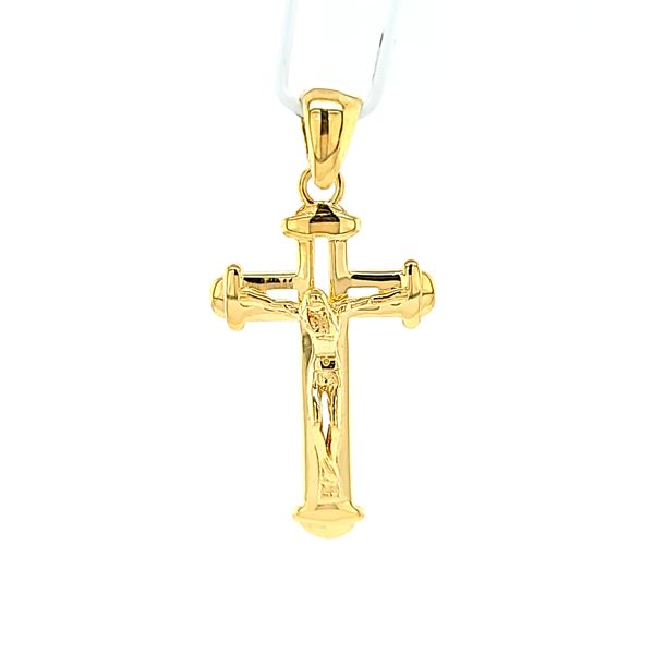 14k Yellow Gold Budded Crucifix Arezzo Jewelers Elmwood Park, IL