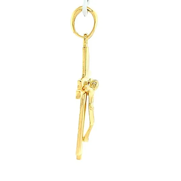 14k Yellow Gold Crucifix Image 3 Arezzo Jewelers Elmwood Park, IL