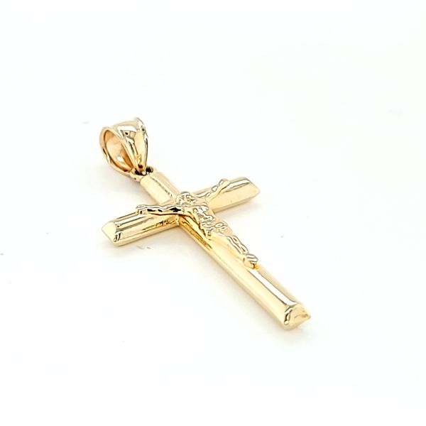 14k Yellow Gold Crucifix Gold Cross Image 2 Arezzo Jewelers Elmwood Park, IL