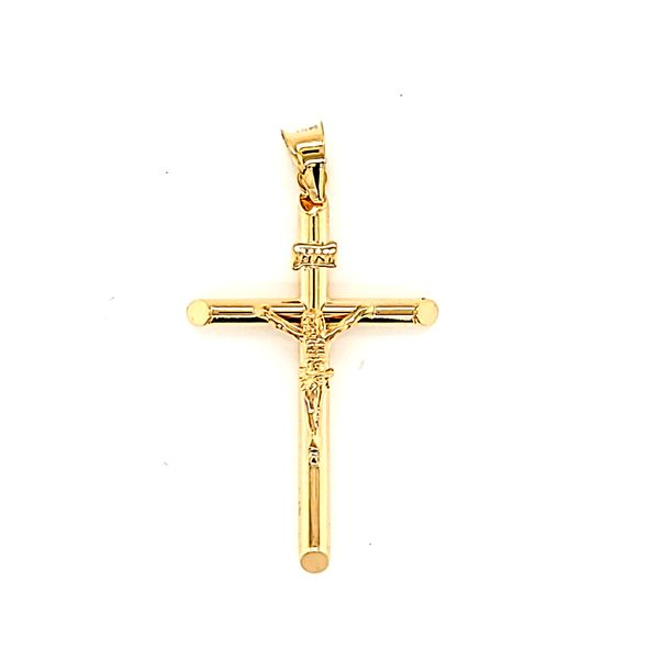14k Two Tone Crucifix, INRI Arezzo Jewelers Elmwood Park, IL