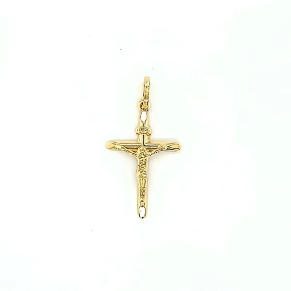 14k Yellow Gold Hollow Crucifix Cross Arezzo Jewelers Elmwood Park, IL