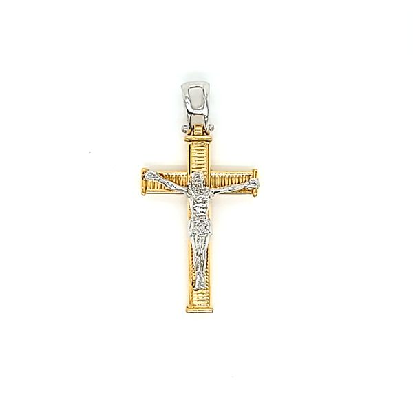 18 karat Two Tone Gold Hollow Crucifix Arezzo Jewelers Elmwood Park, IL