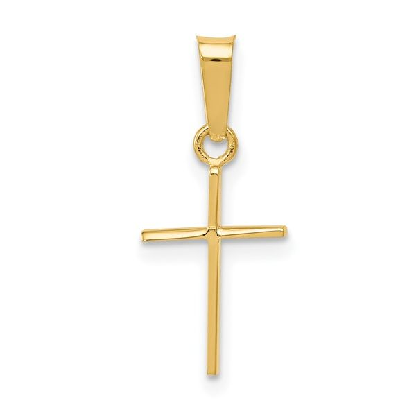 14k Yellow Gold Small Plain Cross Arezzo Jewelers Elmwood Park, IL