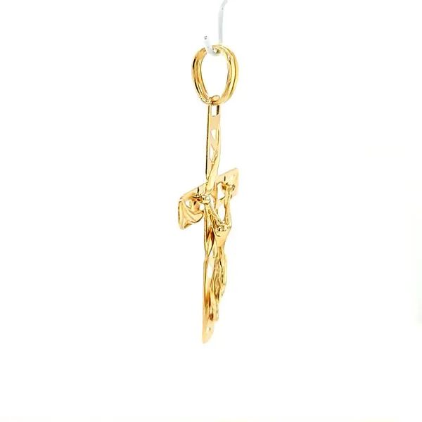 14k Yellow Gold Crucifix Image 3 Arezzo Jewelers Elmwood Park, IL