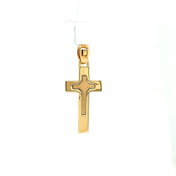 14k Yellow Gold Solid Cross Arezzo Jewelers Elmwood Park, IL