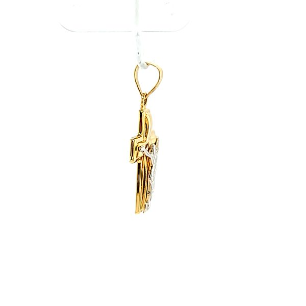 14k Two Tone Gold Crucifix Image 3 Arezzo Jewelers Elmwood Park, IL