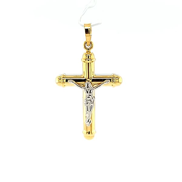 14kt Two Tone 3D Budded Crucifix Arezzo Jewelers Elmwood Park, IL